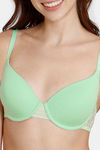 Zivame Beautiful Basics Padded Wired Medium Coverage T-Shirt Bra - Green Ash — thumbnail 8